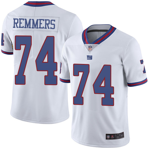 Men New York Giants #74 Mike Remmers Limited White Rush Vapor Untouchable Football NFL Jersey